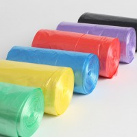 high quality hdpe colorful garbage bag on roll