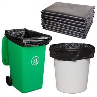 Black Large Size Water Proof Plastic Bin Liner Garbage Bag